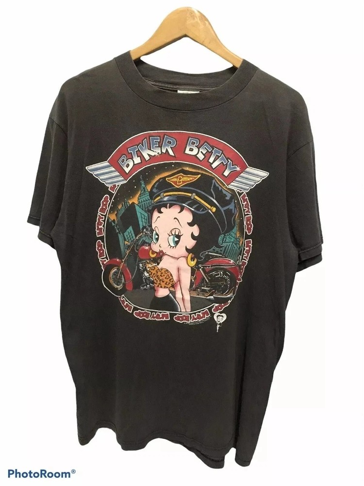 90s Betty Boop Rare Design Retro Biker Classic Style T shirt