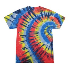 Multi-Color Tie Dye T-Shirts, Kids & Adults Short Sleeve Cotton Colortone