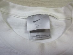 Vintage Nike Center Swoosh Size (L) Long Sleeve Made in USA White w/Black Check