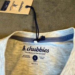 Chubbies Graphic Tee Shirt Heather Gray Short Sleeve Men’s Small NWT