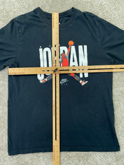 Air Jordan Shirt Men’s Medium Black Spellout Jumpman Logo Basketball