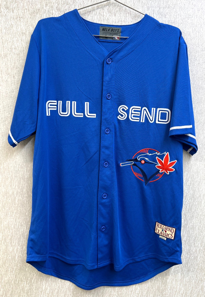 Nelk Boys L Full Send Toronto Blue Jays Blue Jersey