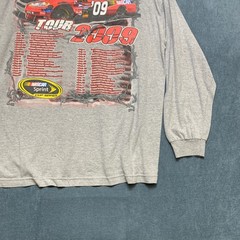 AAA Nascar 2009 Tour Sprint Cup Series T Shirt Mens XL-2XL Gray Long Sleeve