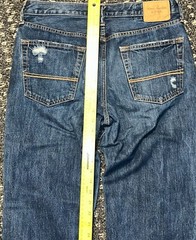 ABERCROMBIE & FITCH Men”s Jeans Classic Straight Distressed Worn Washed 33×32