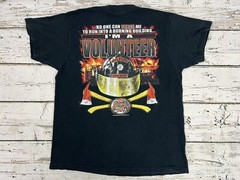 2003 Volunteer Firefighter No One Can Force Me Into A Burning Building T-Shirt L