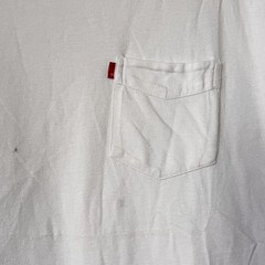 Levis White Pocket T Shirt Medium With Front Pocket 2453