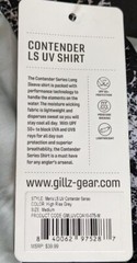 Gillz Men’s LS UV Tournament Series “High Rise Gray” L/S Shirt Size Medium NWT