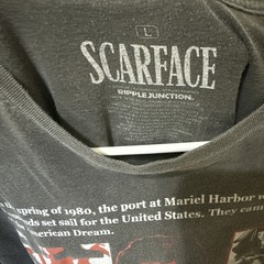 Scarface Men Shirt Large Gray Graphic Short Sleeve Tee