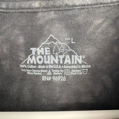The Mountain Eagle Face Tie Dye T-Shirt Mens Large Gray Made in USA
