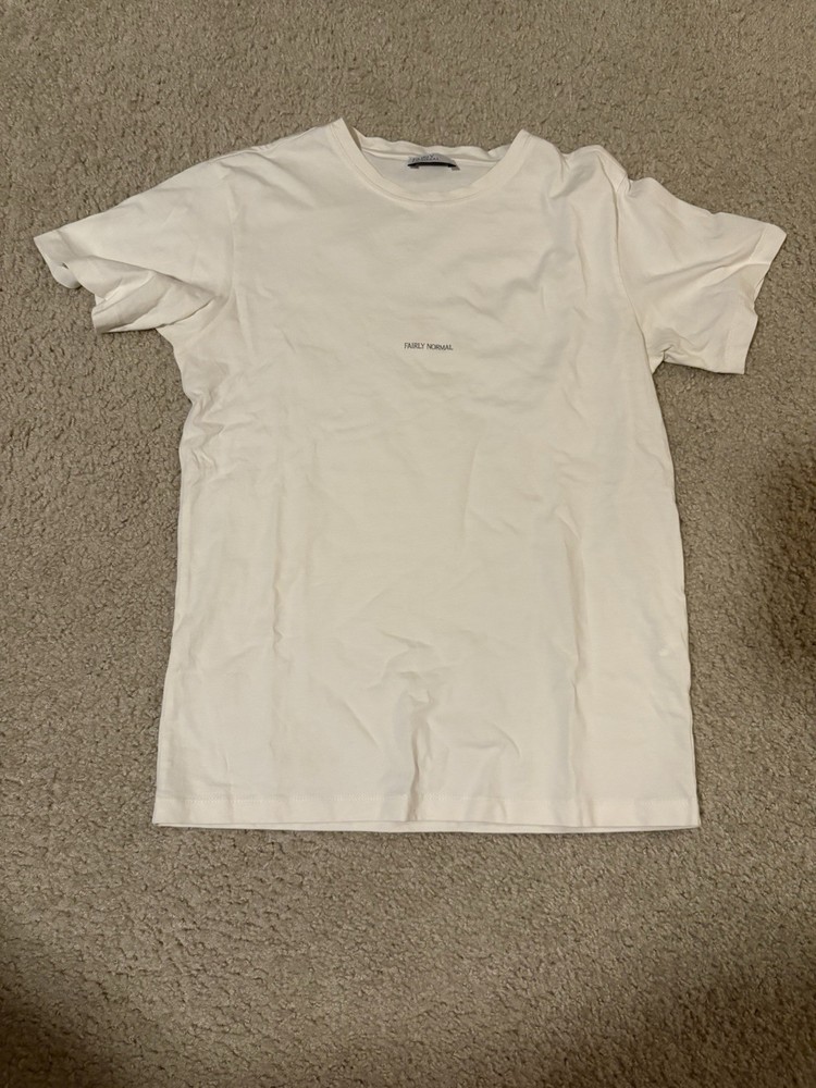 Fairly Normal White Men’s T Shirt Size S