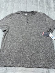 Flag & Anthem MadeFlex Men’s Grey Short Sleeve Henley Tee Shirt Size XL NWT