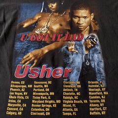 VTG Usher Rap Tee Shirt Black Size M-L Hip Hop R&B U got it Bad Y2K 21×27 Rare