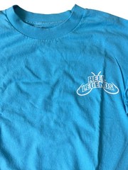Reel Legends T Shirt Mens Medium Blue Fishing Boating USA Flag Outdoors Novelty