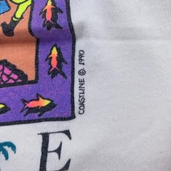 vintage 90s BERMUDA STYLE T-Shirt L/XL neon beach surf