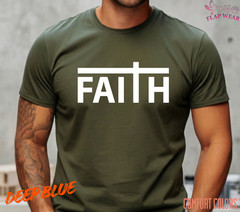 Unisex Faith Cross Christian T-Shirt, Men T shirt,Women T shirt Gift ReligionTop