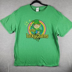 Delta Pro Weight Shirt Mens XL Green Lucky Charms Feeling Lucky Leprechaun Tee