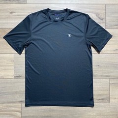 CHAMPION Mens Double Dry Shirt Short Sleeve Moisture Wicking Size M Black