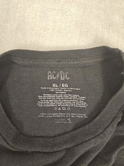 ACDC Back In Black T Shirt XL Black Rock Band Graphic Tee