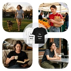 Custom Print Your Photo Text Logo DIY Cotton Tee Personalized Pet Lover