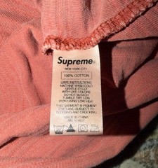 Supreme raised stripes L/S top FW2016 Orange