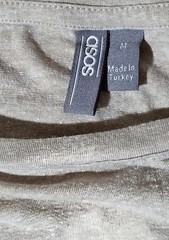 ASOS Beige 3/4 Sleeve Lightweight Shirt Men’s Size Medium Beige Casual Top