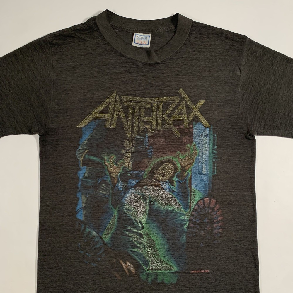VTG 80s Anthrax Spreading The Disease Tour 1988 T-Shirt Mens Large *Super Thin*