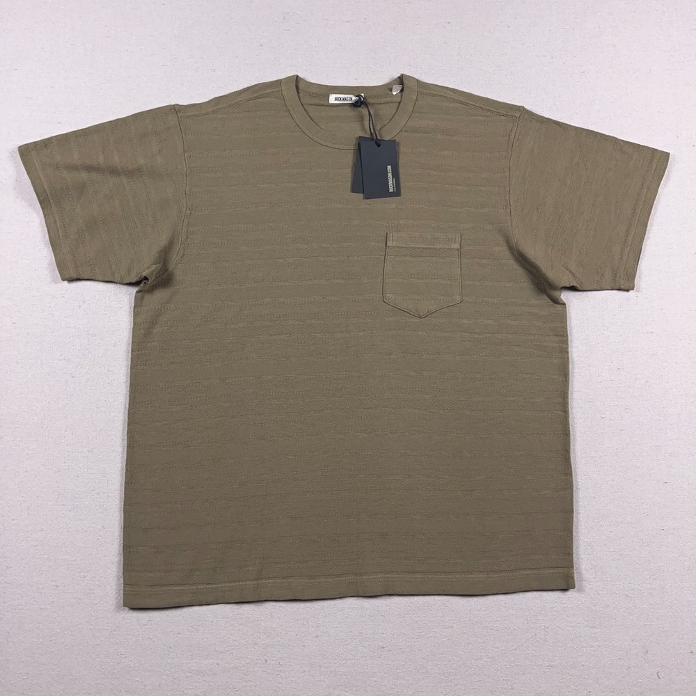 Buck Mason T Shirt Mens XL Cypress Vintage Jacquard Classic Tee NWT $68
