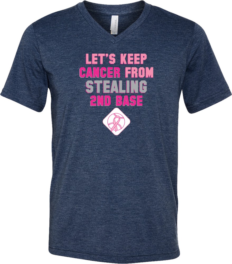 Buy Cool Shirts Breast Cancer T-shirt Second Base Tri Blend V-Neck
