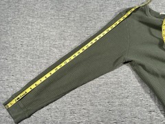 Marine Layer Waffle Thermal Shirt Mens Medium Large Green Long Sleeve Crewneck