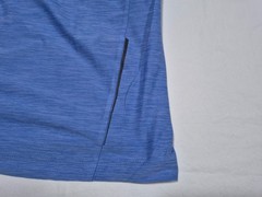 Asics Mens Tech M Knit Spacedye Blue Training Tee running shirt SZ Large