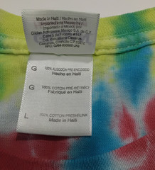 New Tie Dye Men’s T-Shirt Red Yellow Adult Large Multicolor Summer Spiral