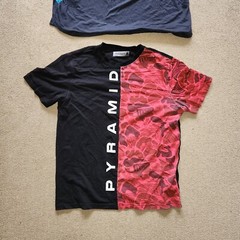 Lot of 4 Men’s BLACK PYRAMID Sz L, XL,XXL, XXXL Short Sleeved T-Shirts