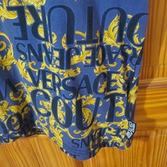 VERSACE JEANS COUTURE T-shirt Mens Baroque Logo All-Over Short Sleeve Size S
