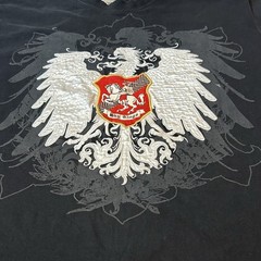 Avirex Mens XXL Black Graphic T Shirt Sky Kings Eagle Crest Y2K Streetwear