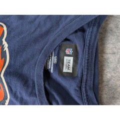 NFL Team Apparel Chicago Bears Graphic T-Shirt Mens Navy Blue Orange Logo Tee