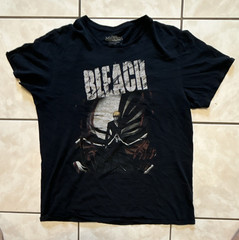 Mighty Fine Bleach Ichigo Kurosaki Men’s L Black Cotton Graphic Tee