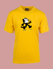 UNISEX MEN WOMENS TEE TSHIRT FELIX THE CAT FACE HAPPY WALKING CARTOON FUN GIFT