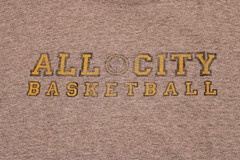 Vintage Adidas All City Basketball Gray T-shirt – Medium – Made in USA