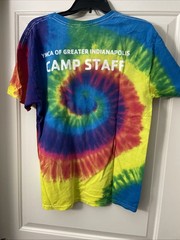 YMCA Camp staff Shirt Size L Tie-Dye