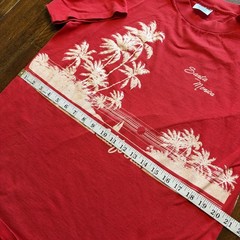 Vintage Santa Monica California Shirt Mens XL Red Oneita Tee T-Shirt USA 80s