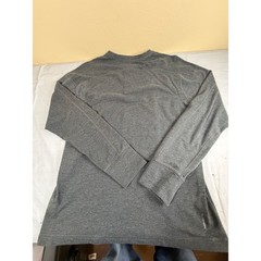 The North Face Mens FlashDry Henley Shirt Long Sleeve Gray Heather Large L/G