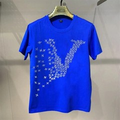 New Men Luxury Diamond Fashion Rhinestones Fashion T-Shirt High Quality 4 Colors
