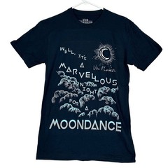 Van Morrison Marvellous Night for a Moondance Navy Blue Tee Shirt Men’s S NWOT