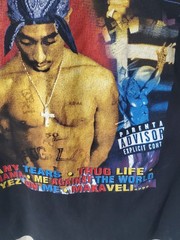 Vintage 90s “In Memory Of” 2PAC Tupac Big Face AOP Rap 2-Sided Men’s T-Shirt XL
