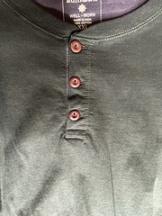 RuffHewn Well-Worn Men’s XXL Olive Green Long Sleeve Henley Shirt 100% Cotton