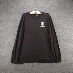 District Custom Ink Men’s Team Indy T-Shirt Large Long Sleeve Black Crew Neck