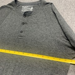 Faherty Cloud Cotton PIMA COTTON Henley Shirt Men’s Gray Long Sleeve – Size L