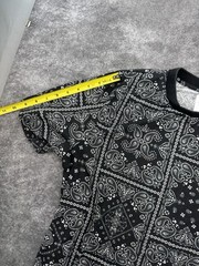 Street Vibes Black & White Short Sleeve Paisley Print Shirt Mens Large Bandana