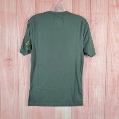 Asics Paintbrush T-Shirt Mens XS Green Cotton Graphic Short Sleeve Pullover