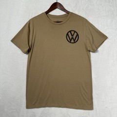 Volkswagen Save Gas Drive a VW Beetle Graphic T-Shirt Tan Mens Medium
